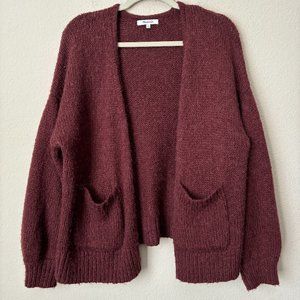 Madewell Alpaca Wool Cozy Blend Balloon-Sleeve Cardigan Sweater